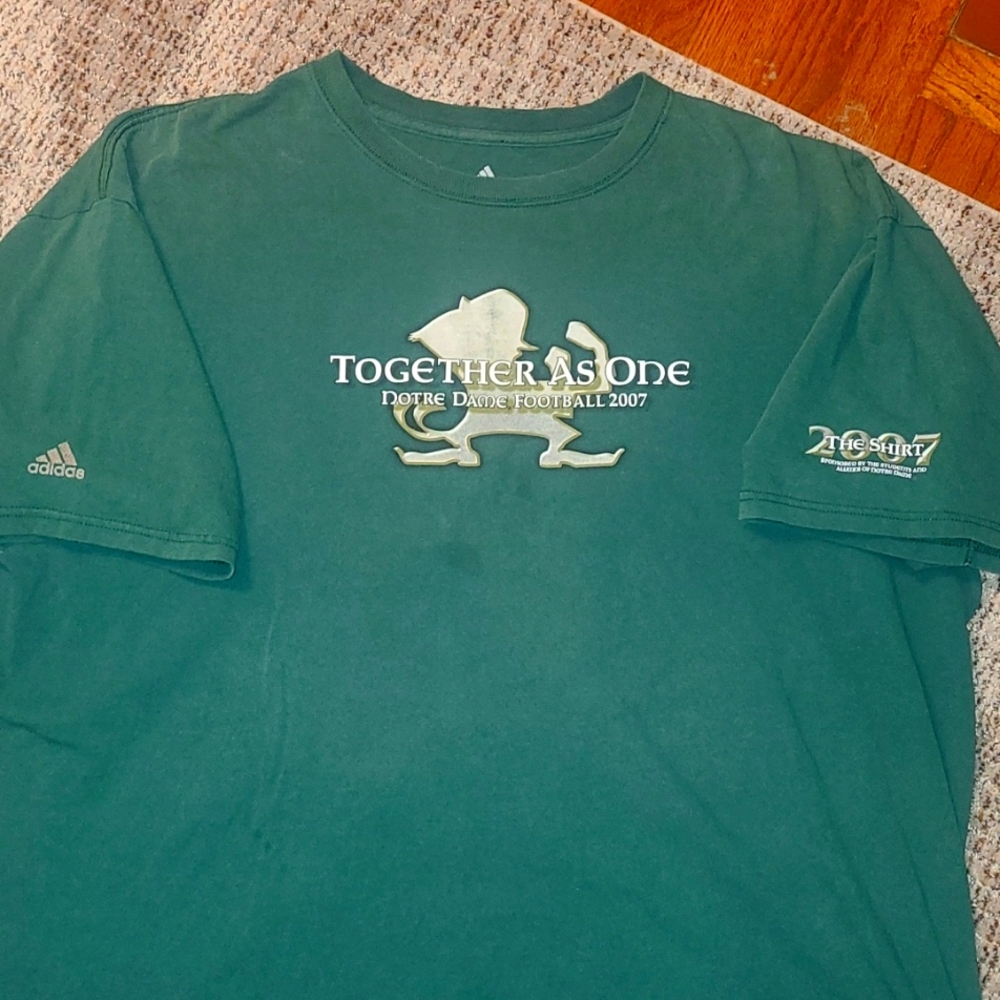 Notre Dame brand Adidas men's 2XL dark green